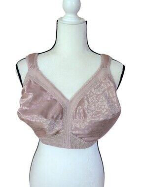 Playtex Wireless 18-Hour Full Coverage Smoothing Back Bra 44DD Tan/Brown 4693